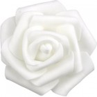 3" White Foam Rose Flowers Party Accessories Craft Supplies - 12 Ct